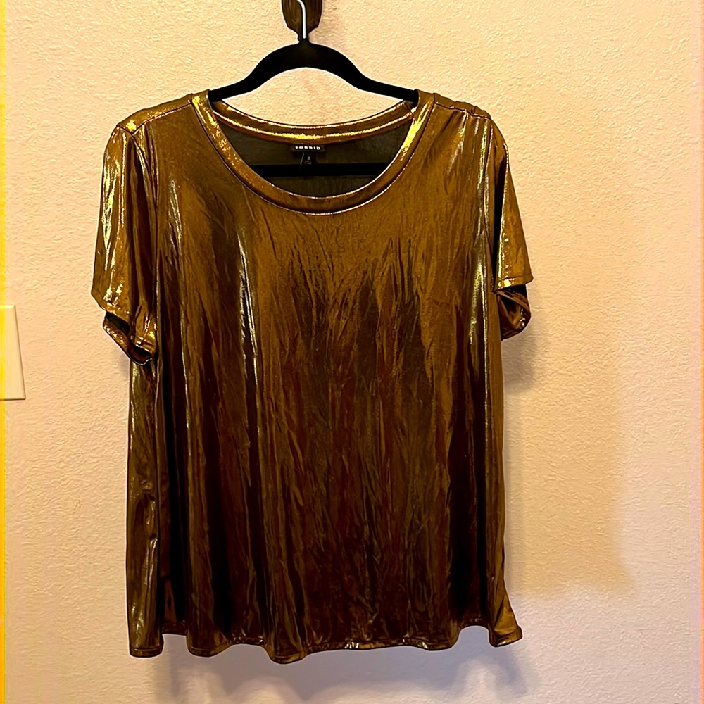 Torrid brand bronze metallic shirt